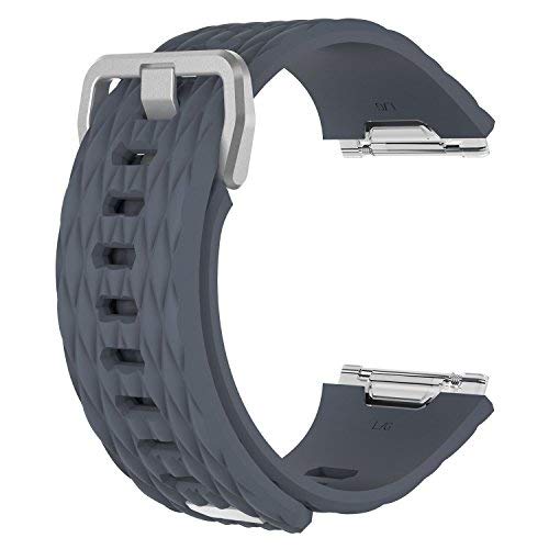 iFeeker Für Fitbit Ionic Armband Straps Zubehör einstellbar weichen Silikon Sport Ersatzband Armband Handschlaufe Armband für Fitbit Ionic Fitness Smart Watch (groß und klein) von iFeeker