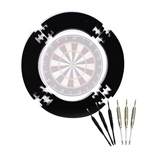 Dartscheibe Schutzring Dart Surround Catchring, Dart Auffangring Dart Backboard Eva Dart Wandschutz, 45 cm Durchmesser, Schwarz von iMeshbean