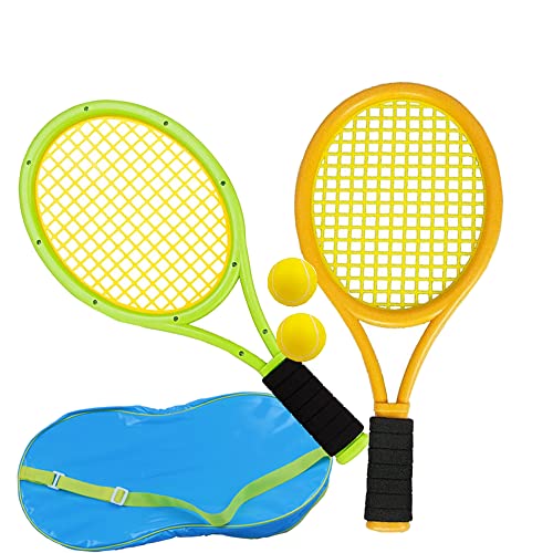 Beachtennis Set Tennisschläger Kinder Schläger Set mit 2 Tennisbälle und Tasche Softball Tennis Spiel Set Kinderspielzeug für Kinder ab 3-6 Jahren von iNelihoo