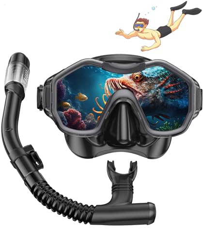 iParaAiluRy Schnorchelset Erwachsene Taucherbrille Erwachsene mit Anti-Fog Weitwinkelsichtmaske, Taucherbrille mit Schnorchel Schnorchelmaske Erwachsene für Schnorcheln Schwimmen und Tauchen iParaAiluRy Schnorchelset Erwachsene Taucherbrille Erwachsene mit Anti-Fog Weitwinkelsichtmaske, Taucherbrille mit Schnorchel Schnorchelmaske Erwachsene für Schnorcheln Schwimmen und Tauchen von iParaAiluRy