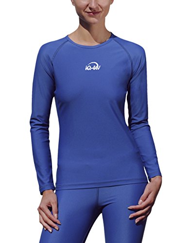 iQ-UV Sportshirt Damen Langarm Navy L – Elastisches UV Shirt für Damen für Wasser & Sport – Rash Guard mit UV-Schutz – Langarm Sportshirt für Damen – Ideal zum Sport Machen oder Schwimmen iQ-UV Sportshirt Damen Langarm Navy L – Elastisches UV Shirt für Damen für Wasser & Sport – Rash Guard mit UV-Schutz – Langarm Sportshirt für Damen – Ideal zum Sport Machen oder Schwimmen von iQ-UV