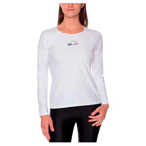 iQ-UV Sportshirt Damen Langarm White S – Elastisches UV Shirt für Damen für Wasser & Sport – Rash Guard mit UV-Schutz – Langarm Sportshirt für Frauen – Ideal zum Sport Machen oder Schwimmen iQ-UV Sportshirt Damen Langarm White S – Elastisches UV Shirt für Damen für Wasser & Sport – Rash Guard mit UV-Schutz – Langarm Sportshirt für Frauen – Ideal zum Sport Machen oder Schwimmen von iQ-UV