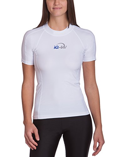 iQ-UV Shirt für Damen Kurzarm Weiß L – Rash Guard Schwimmshirt für Damen aus recyceltem Material – UV-Schutz Badeshirt für Damen zum Schwimmen, oder Sport – funktionales Surf-Shirt für Damen iQ-UV Shirt für Damen Kurzarm Weiß L – Rash Guard Schwimmshirt für Damen aus recyceltem Material – UV-Schutz Badeshirt für Damen zum Schwimmen, oder Sport – funktionales Surf-Shirt für Damen von iQ-UV