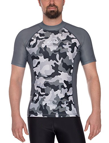 iQ-UV Herren 300 eng geschnitten, UV-Schutz T-Shirt, Grau, XL von iQ-UV