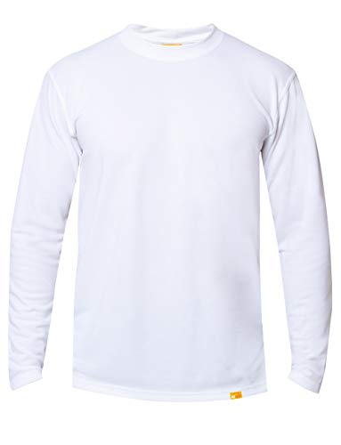 iQ-UV Shirt für Herren Langarm mit Rundhals White 4XL – Rashguard für Herren mit Sonnenschutz für Aktiv- und Wassersport – Schwimmshirt – Atmungsaktiv und schnelltrocknend von iQ-UV