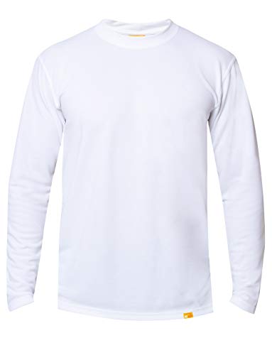 iQ-UV Herren 50+ Sonnenschutz mit Rundhals, Regular Geschnitten T-Shirt Langarm Uv, White, XS/46 von iQ-UV