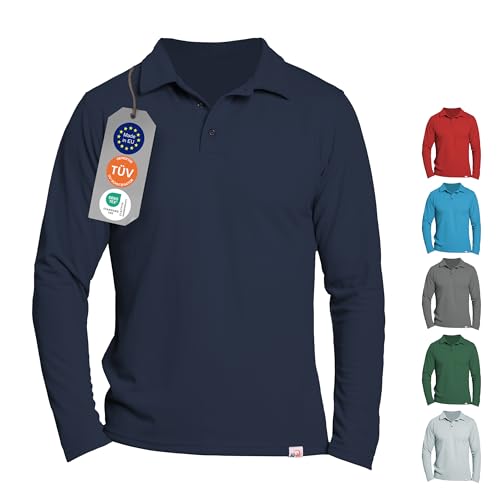 iQ-UV Poloshirt Herren Langarm Royalnavy L – Hochwertiges Langarm Poloshirt für Herren mit UV Schutz aus recycelten PET-Flaschen – Ideal zum Golfen, Segeln, oder Wandern – Atmungsaktiv und stilvoll iQ-UV Poloshirt Herren Langarm Royalnavy L – Hochwertiges Langarm Poloshirt für Herren mit UV Schutz aus recycelten PET-Flaschen – Ideal zum Golfen, Segeln, oder Wandern – Atmungsaktiv und stilvoll von iQ-UV