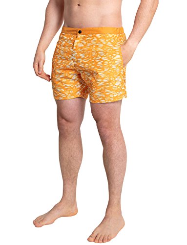 iQ-UV Herren Shorts, Kurze Hose mit Sonnenschutz, Reissverschluß, Netzfutter, Uv-Schutz, orange, L von iQ-UV