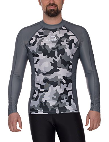 iQ-UV Herren UV Shirt Slim Fit Langarm Camouflage S von iQ-UV