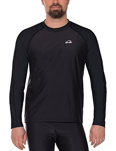 iQ-UV Herren UV 300 Shirt Loose Fit LS T, Black, 4XL (60) von iQ-UV