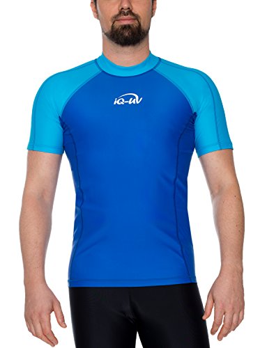 iQ-UV Herren UV 300 Slim Fit Kurzarm T-Shirt, blau (hawaii-Blue), XS (46) von iQ-UV