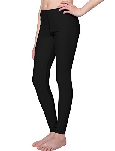 iQ-UV Schutz Leggings Kinder 152/158 Schwarz – Sport Leggings für Jungen und Mädchen aus recyceltem Material mit LSF 300 – Ideal als Gym Leggings oder Sporthose – Kinder Leggins für Fitness & Freizeit von iQ-UV