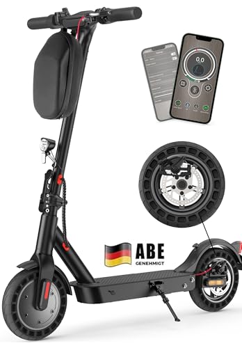 E Scooter mit Straßenzulassung, 10 Zoll, Max 40km Reichweite 20km/h, Komfortable Stoßdämpfung, Elektro Scooter bis 120kg, APP-Verbindung, LED-Display, Duales Bremssystem Elektroroller für Erwachsene E Scooter mit Straßenzulassung, 10 Zoll, Max 40km Reichweite 20km/h, Komfortable Stoßdämpfung, Elektro Scooter bis 120kg, APP-Verbindung, LED-Display, Duales Bremssystem Elektroroller für Erwachsene von iScooter
