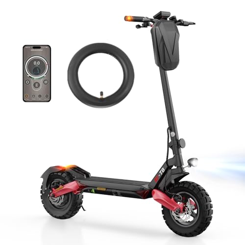 E Scooter mit Straßenzulassung, 80-100 KM Reichweite, 48V 15Ah, 10 Zoll Offroad Luftreifen, ABE Elektroroller mit Doppelter Stoßdämpfung, Faltbarer E Roller Offroad Belastung bis 150 KG, LED, App E Scooter mit Straßenzulassung, 80-100 KM Reichweite, 48V 15Ah, 10 Zoll Offroad Luftreifen, ABE Elektroroller mit Doppelter Stoßdämpfung, Faltbarer E Roller Offroad Belastung bis 150 KG, LED, App von iScooter