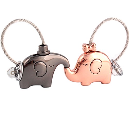 iSuperb 1 Paar Schlüsselanhänger Schlüsselbund Kissing Elefanten Paar Schlüsselringe Zink Legierung Schlüssel Haken Gürtel 3.9x2.5cm iSuperb 1 Paar Schlüsselanhänger Schlüsselbund Kissing Elefanten Paar Schlüsselringe Zink Legierung Schlüssel Haken Gürtel 3.9x2.5cm von iSuperb