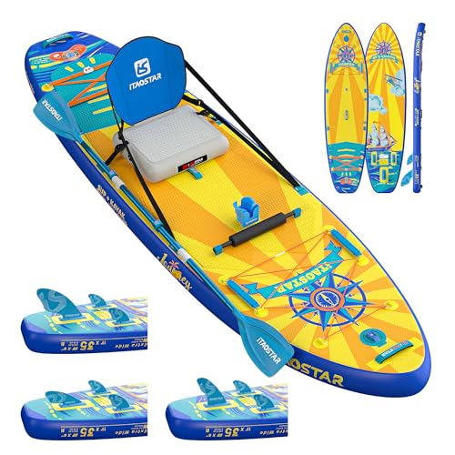 iTAOSTAR J07A 35" Extra Breites Paddleboard, Aufblasbares Stand Up Paddleboard mit Premium-SUP-Zubehör, Aufblasbare Paddleboards für Erwachsene/Jugendliche Aller Fähigkeitsstufen iTAOSTAR J07A 35" Extra Breites Paddleboard, Aufblasbares Stand Up Paddleboard mit Premium-SUP-Zubehör, Aufblasbare Paddleboards für Erwachsene/Jugendliche Aller Fähigkeitsstufen von iTAOSTAR