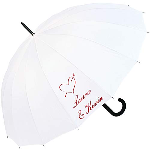 iX-brella 16-teiliger Hochzeitsschirm mit Automatik Amor personalisiert mit Namen iX-brella 16-teiliger Hochzeitsschirm mit Automatik Amor personalisiert mit Namen von iX-brella