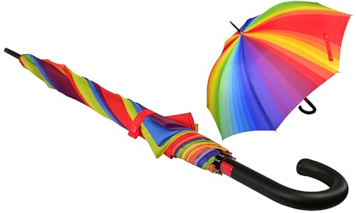 iX-brella First Class XL Fiberglas Automatik Stockschirm 110 cm überschlagfähig - rainbow iX-brella First Class XL Fiberglas Automatik Stockschirm 110 cm überschlagfähig - rainbow von iX-brella