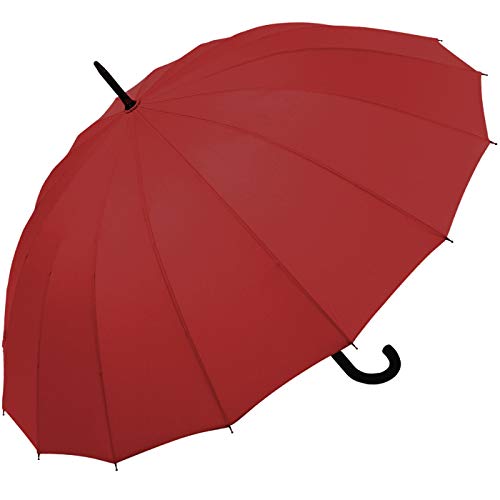iX-brella Long - hochwertiger Stockschirm 16-teilig mit Automatik sturmfest - dunkelrot iX-brella Long - hochwertiger Stockschirm 16-teilig mit Automatik sturmfest - dunkelrot von iX-brella
