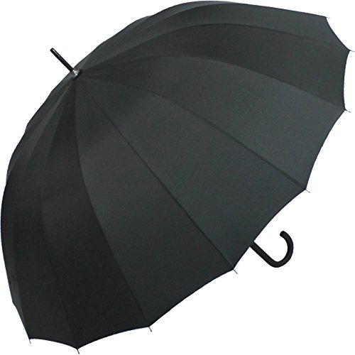 iX-brella Stockschirm 16teilig Full-Fiber mit Automatik - super stabil schwarz - 115cm iX-brella Stockschirm 16teilig Full-Fiber mit Automatik - super stabil schwarz - 115cm von iX-brella