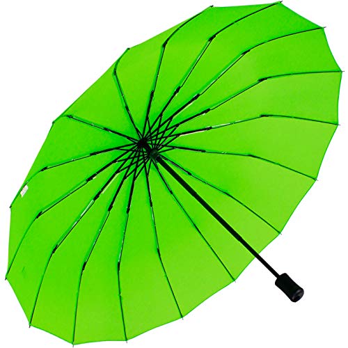 iX-brella Taschenschirm 16-teilig mit Handöffner - grün von iX-brella