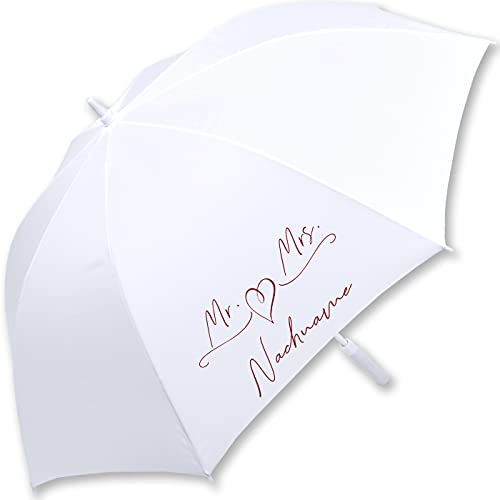 iX-brella XXL Mr.&Mrs. Hochzeitsschirm Automatik personalisiert mit Name - Brautschirm All In White - filigranes Herz iX-brella XXL Mr.&Mrs. Hochzeitsschirm Automatik personalisiert mit Name - Brautschirm All In White - filigranes Herz von iX-brella