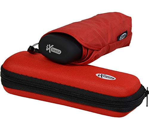 iX-brella Super-Mini-Taschenschirm - winziger Regenschirm im Etui - rot iX-brella Super-Mini-Taschenschirm - winziger Regenschirm im Etui - rot von iX-brella