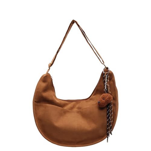 IBALULU Umhängetasche Damen Crossbody Bag Wildleder Tasche, Casual Schultertasche Moon Bag Slouchy Bag Halbmond Tasche Suede Bag Stylische Handtasche für Arbeit Reisen Alltag IBALULU Umhängetasche Damen Crossbody Bag Wildleder Tasche, Casual Schultertasche Moon Bag Slouchy Bag Halbmond Tasche Suede Bag Stylische Handtasche für Arbeit Reisen Alltag von ibalulu