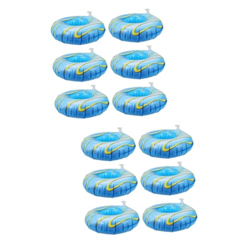 ibasenice 12 STK wasserschwimmender Getränkehalter Schwimmbad aufblasbarer Getränkehalter Spielset Pool Party zubehör Pool Fittings Untersetzer aufblasbarer Pool schwimmendes Trinkpad PVC von ibasenice