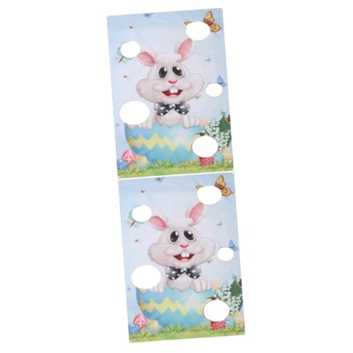 ibasenice 2 STK Ostern-Sitzsack-Flagge Osterspielfahne Osterhase Sitzsack-Wurfspiel Cool Schwimmbad für kinderspielzeug Ostern hängende Flagge -Sandsack-Flagge Stoff von ibasenice