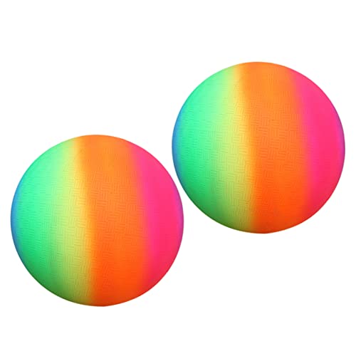 ibasenice 2 Stück 22 Ball für Pool regenbogenball Rainbow Sphere Toy Bälle im Freien Billardkugeln für flatternder Kickball Handball für den Strand Colorful von ibasenice