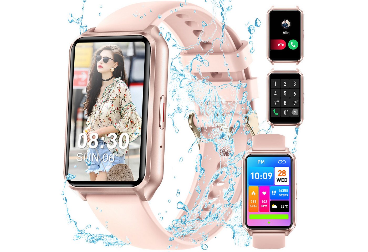 ibettertec Smartwatch Damen Herren mit Telefonfunktion,Fitness Tracker Uhr Smartwatch (Fitnessuhr mit Anruffunktion 1,57" HD Voll Touchscreen Zoll,Smartwatch Fitness Tracker Uhr mit 120+Sportmodi,IP68 Wasserdicht,Uhren Watch für Android IOS,Fitnessuhr Tracker mit Pulsmesser Schrittzähler Schlafmonitor Aktivitätstracker cm, Uhren Watch für Android IOS) ibettertec Smartwatch Damen Herren mit Telefonfunktion,Fitness Tracker Uhr Smartwatch (Fitnessuhr mit Anruffunktion 1,57" HD Voll Touchscreen Zoll,Smartwatch Fitness Tracker Uhr mit 120+Sportmodi,IP68 Wasserdicht,Uhren Watch für Android IOS,Fitnessuhr Tracker mit Pulsmesser Schrittzähler Schlafmonitor Aktivitätstracker cm, Uhren Watch für Android IOS) von ibettertec