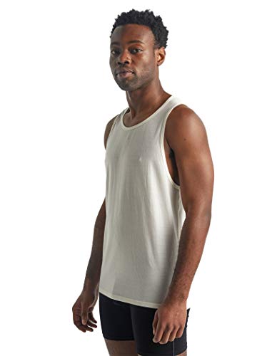 Icebreaker Herren Anatomica Tank Top - Sporttop - Merinowolle Unterwäsche - Snow, XXL von Icebreaker