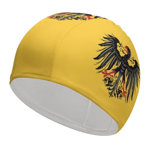 Klassische Unisex-Badekappe mit historischer Flagge des Heiligen Römischen Reiches, bequem, modisch, grafisch, für langes und kurzes Haar von iftoday