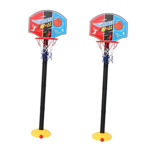 ifundom 2-Teiliges Set Netzrückwandball Verstellbarer Basketballständer Basketball-Ballerspiel Indoor-Basketballbrett Basketball Hoop Indoor Kinder Basketballkorb Basketballpumpe von ifundom