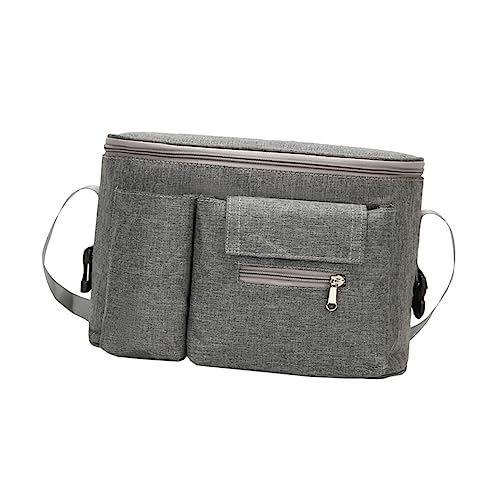 ifundom Mumientasche Reisewindeltasche Stillzubehör Mama Tasche Hängende Tasche Große Einkaufstasche Windel Reisetasche Wickeltasche Zeug Reise-seesack-Rucksack Nylon Light Grey von ifundom