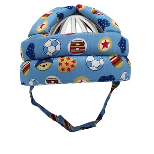 ihreesy Schutzkappe für Kinder,Verstellbarer Baby Schutzhelm Atmungsaktiv Baby Helm zum Krabbeln Anti-Kollision Kopfschutz Säugling Kleinkind Kinder Baumwolle Kopfschutzkappe von ihreesy