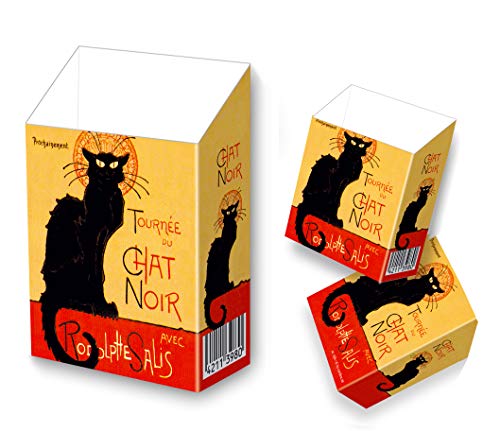 Zigarettenschachtel Box - Überzieher ohne Deckel für L-Schachteln (096 Chat Noir, 3 Stück) von indo slipp