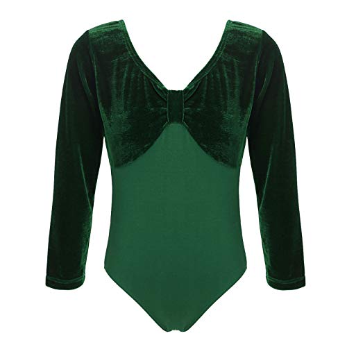 inhzoy Kinder Mädchen Ballett Trikot Langarm Ballett Body Anzug Leotard Tanzbody Turnanzug Samt Overall Top für Ballett Gymnastik Training Dancewear Grün 134-140 inhzoy Kinder Mädchen Ballett Trikot Langarm Ballett Body Anzug Leotard Tanzbody Turnanzug Samt Overall Top für Ballett Gymnastik Training Dancewear Grün 134-140 von inhzoy