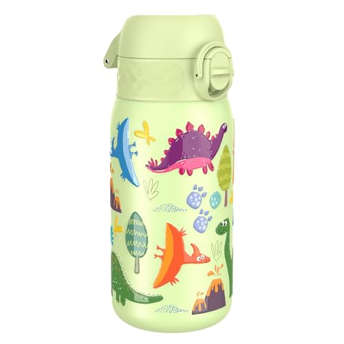 Ion8 Isolierte Edelstahl-Trinkflasche, 320 ml, Auslaufsicher, Einhandöffnung, Sichere Verriegelung, Spülmaschinenfest, Klappdeckel, Tragegriff, Leicht zu Reinigen, Langlebig, Dinosaurier Design Ion8 Isolierte Edelstahl-Trinkflasche, 320 ml, Auslaufsicher, Einhandöffnung, Sichere Verriegelung, Spülmaschinenfest, Klappdeckel, Tragegriff, Leicht zu Reinigen, Langlebig, Dinosaurier Design von ion8