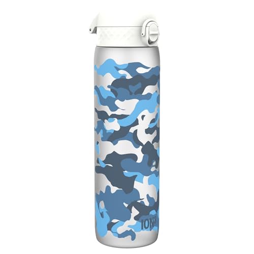 Ion8 1 Liter Trinkflasche mit Zeitmarkierungen, Auslaufsicher, Einhandöffnung, Sichere Verriegelung, Spülmaschinenfest, BPA-frei, Tragegriff, Ideale für Fitnessstudio, Camo Design Ion8 1 Liter Trinkflasche mit Zeitmarkierungen, Auslaufsicher, Einhandöffnung, Sichere Verriegelung, Spülmaschinenfest, BPA-frei, Tragegriff, Ideale für Fitnessstudio, Camo Design von ion8