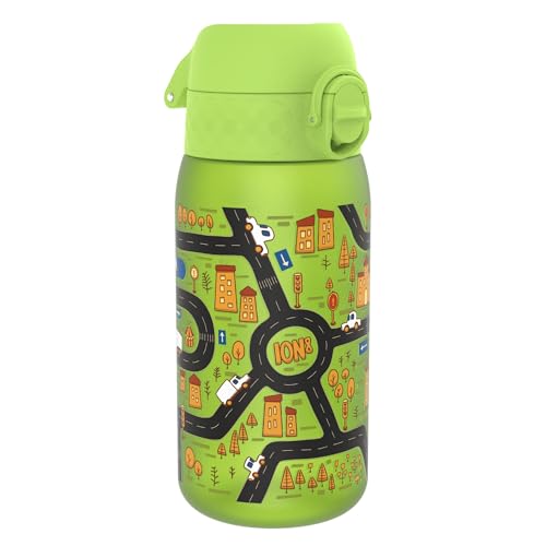 Ion8 Kinder Trinkflasche, 350ml, Auslaufsicher, Einhandöffnung, Sichere Verriegelung, Spülmaschinenfest, BPA-frei, Tragegriff, Klappdeckel, Leicht zu Reinigen, Klimaneutral, Autos Design Ion8 Kinder Trinkflasche, 350ml, Auslaufsicher, Einhandöffnung, Sichere Verriegelung, Spülmaschinenfest, BPA-frei, Tragegriff, Klappdeckel, Leicht zu Reinigen, Klimaneutral, Autos Design von ion8
