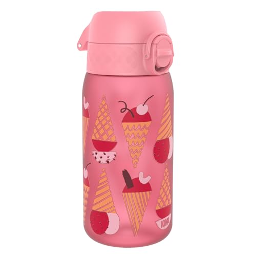 Ion8 Kinder Trinkflasche, 350ml, Auslaufsicher, Einhandöffnung, Sichere Verriegelung, Spülmaschinenfest, BPA-frei, Tragegriff, Klappdeckel, Leicht zu Reinigen, Klimaneutral, Eiscreme-Design Ion8 Kinder Trinkflasche, 350ml, Auslaufsicher, Einhandöffnung, Sichere Verriegelung, Spülmaschinenfest, BPA-frei, Tragegriff, Klappdeckel, Leicht zu Reinigen, Klimaneutral, Eiscreme-Design von ion8