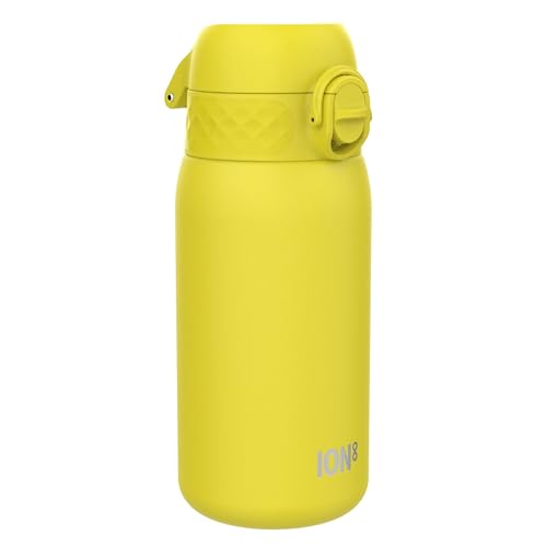 Ion8 Kinder Trinkflasche, Edelstahl 400ml, Auslaufsicher, Einhandöffnung, Sichere Verriegelung, Spülmaschinenfest, Klappdeckel, Tragegriff, Leicht zu Reinigen, Langlebig & Kratzfest, Gelb Ion8 Kinder Trinkflasche, Edelstahl 400ml, Auslaufsicher, Einhandöffnung, Sichere Verriegelung, Spülmaschinenfest, Klappdeckel, Tragegriff, Leicht zu Reinigen, Langlebig & Kratzfest, Gelb von ion8
