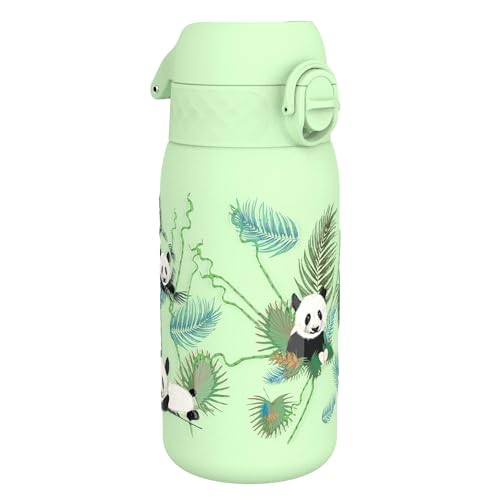 Ion8 Kinder Trinkflasche, Edelstahl 400ml, Auslaufsicher, Einhandöffnung, Sichere Verriegelung, Spülmaschinenfest, Klappdeckel, Tragegriff, Leicht zu Reinigen, Langlebig & Kratzfest, Panda Design Ion8 Kinder Trinkflasche, Edelstahl 400ml, Auslaufsicher, Einhandöffnung, Sichere Verriegelung, Spülmaschinenfest, Klappdeckel, Tragegriff, Leicht zu Reinigen, Langlebig & Kratzfest, Panda Design von ion8