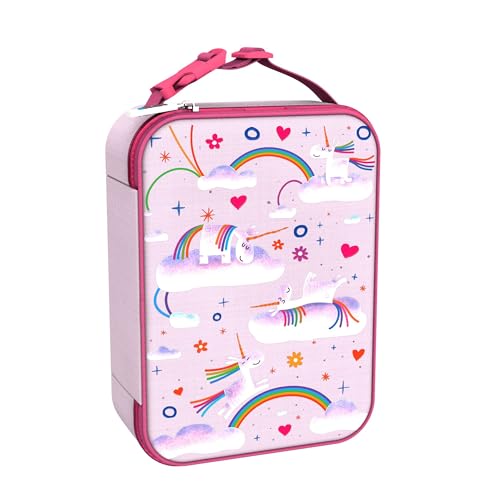 Ion8 Premium Lunch-Tasche, 3-Seitiger Reißverschluss, Flaschen-Netztasche, Namensschild, Lebensmittelechte Isolierung, Abwischbar, Waschmaschinenfest, Einhorn-Regenbogen-Design, Polyester Ion8 Premium Lunch-Tasche, 3-Seitiger Reißverschluss, Flaschen-Netztasche, Namensschild, Lebensmittelechte Isolierung, Abwischbar, Waschmaschinenfest, Einhorn-Regenbogen-Design, Polyester von ion8