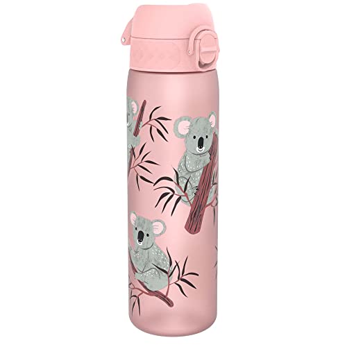 Ion8 Trinkflasche, 500 ml, Auslaufsicher, Einhandöffnung, Sichere Verriegelung, Spülmaschinenfest, BPA-frei, Tragegriff, Klappdeckel, Leicht zu Reinigen, Klimaneutral, Koalabaren-Design. Ion8 Trinkflasche, 500 ml, Auslaufsicher, Einhandöffnung, Sichere Verriegelung, Spülmaschinenfest, BPA-frei, Tragegriff, Klappdeckel, Leicht zu Reinigen, Klimaneutral, Koalabaren-Design. von ion8