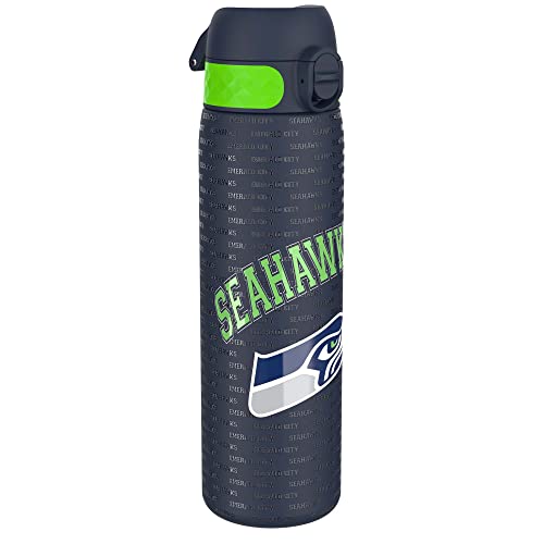 Ion8 Stahl-Trinkflasche, 600 ml, Auslaufsicher, Einhandöffnung, Sichere Verriegelung, Spülmaschinenfest, Klappdeckel, Tragegriff, Leicht zu Reinigen, Langlebig, NFL Seahawks-Design Ion8 Stahl-Trinkflasche, 600 ml, Auslaufsicher, Einhandöffnung, Sichere Verriegelung, Spülmaschinenfest, Klappdeckel, Tragegriff, Leicht zu Reinigen, Langlebig, NFL Seahawks-Design von ion8