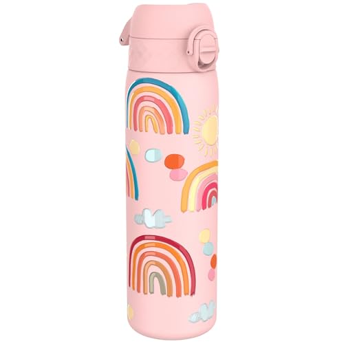 Ion8 Stahl-Trinkflasche, 600 ml, Auslaufsicher, Einhandöffnung, Sichere Verriegelung, Spülmaschinenfest, Klappdeckel, Tragegriff, Leicht zu Reinigen, Langlebig, Regenbögen Design Ion8 Stahl-Trinkflasche, 600 ml, Auslaufsicher, Einhandöffnung, Sichere Verriegelung, Spülmaschinenfest, Klappdeckel, Tragegriff, Leicht zu Reinigen, Langlebig, Regenbögen Design von ion8