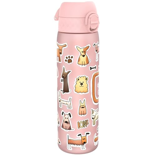 Ion8 Trinkflasche, 500 ml, Auslaufsicher, Einhandöffnung, Sichere Verriegelung, Spülmaschinenfest, BPA-frei, Tragegriff, Klappdeckel, Leicht zu Reinigen, Klimaneutral, Hunde Design Ion8 Trinkflasche, 500 ml, Auslaufsicher, Einhandöffnung, Sichere Verriegelung, Spülmaschinenfest, BPA-frei, Tragegriff, Klappdeckel, Leicht zu Reinigen, Klimaneutral, Hunde Design von ion8